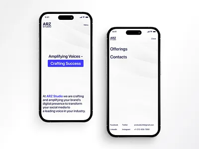 ARZ studio Website branding clear corporate design landing minimalism new popular smm ui webdesign