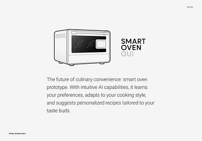 Smart Oven functional prototype functional prototyping gui hmi iot prototyping ui ux