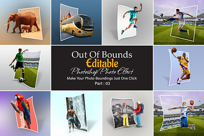 Editable Out Of Bounds Photo Effect branding design effect illustration ink art modern photo effect photoshop photoshop action ui