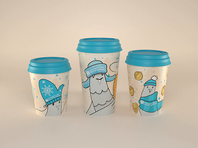 Coffee cups design graphic design illustration