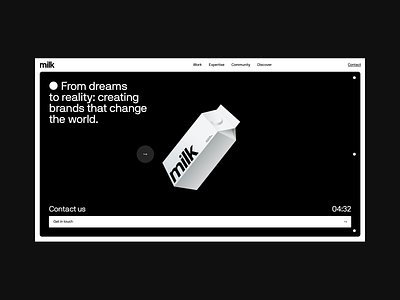 Milk Network agency animation interaction studio typography ui website