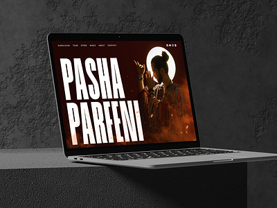 Pasha Parfeni - Eurovision Campaign Landing Page branding dark design euro landing page singer ui web design website