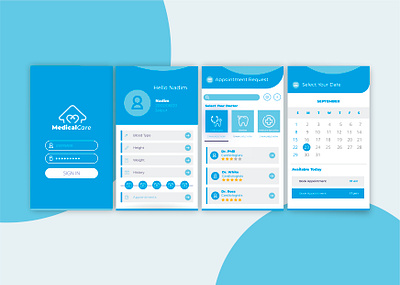 Medical booking app concept 3d branding graphic design logo ui ux