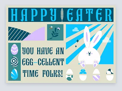 Happy Easter Folks! concept easter easter bunny eggs graphic design holiday minimal ui uidesign webdesign