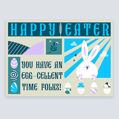Happy Easter Folks! concept easter easter bunny eggs graphic design holiday minimal ui uidesign webdesign