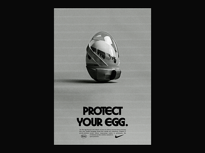 egg poster - just for fun 3d accessory brand branding egg ia illustration midjourney nike poster prank ui