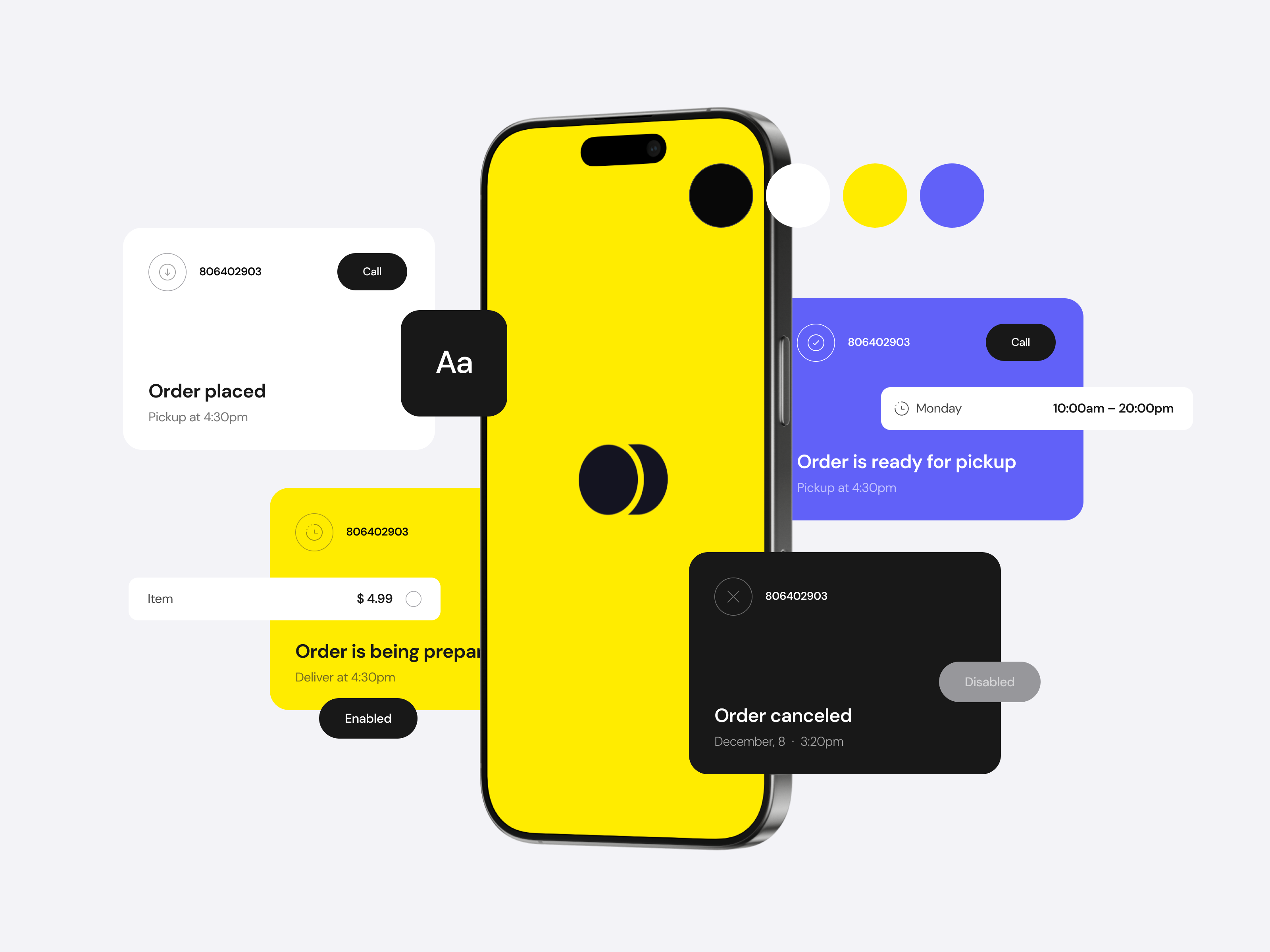 OD mobile components delivery design system ios mobile order shipping ui kit