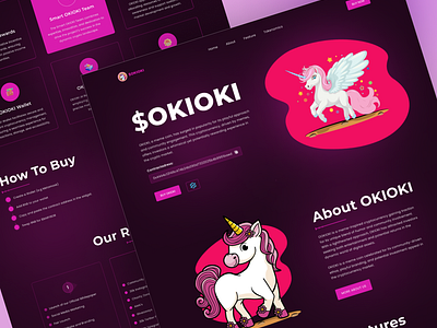 $OKIOKI - Meme Coin Landing Page. meme coin meme coin landing page meme pepe meme website nft okioki pepe pepe website perry landing page solana chain