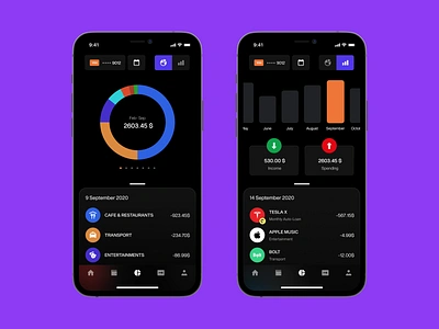 Hawk Bank Statistics 3d app dark minimal mobile product statistic statistics theme ui ux visual