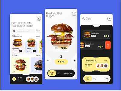 Food delivery - Mobile app concept design ecommerce food food delivery app mobile app mobile food delivery app mobile shopping app online app online food delivery app online shopping restaurant shopping ui ux