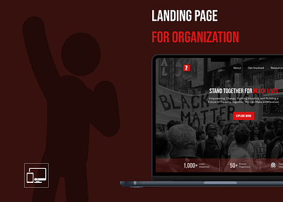 Responsive landing page for Organization dailyui responsivedesign ui webdesign