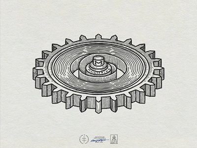 Mainspring London Branded Graphic #2 antique brand design brand identity branding branding design detailed engraving fashion hand drawn identity design illustration illustrator logo logo design mechanism retro technical vintage visual identity watch