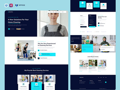 SpotClen – Cleaning Services Elementor Template branding design elementor template graphic design ui web design