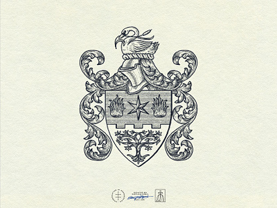 HHC Living Corporate Coat of Arms antique brand design brand identity branding branding design coat of arms coatofarms crest family crest hand drawn heraldic heraldry identity design logo logo design luxury royal shield vintage visual identity