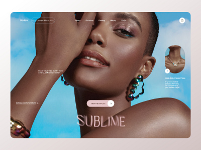 Radiant - Shop of modern jewelry earrings fashion gold jewelry landing ring shop ui ux webdesign