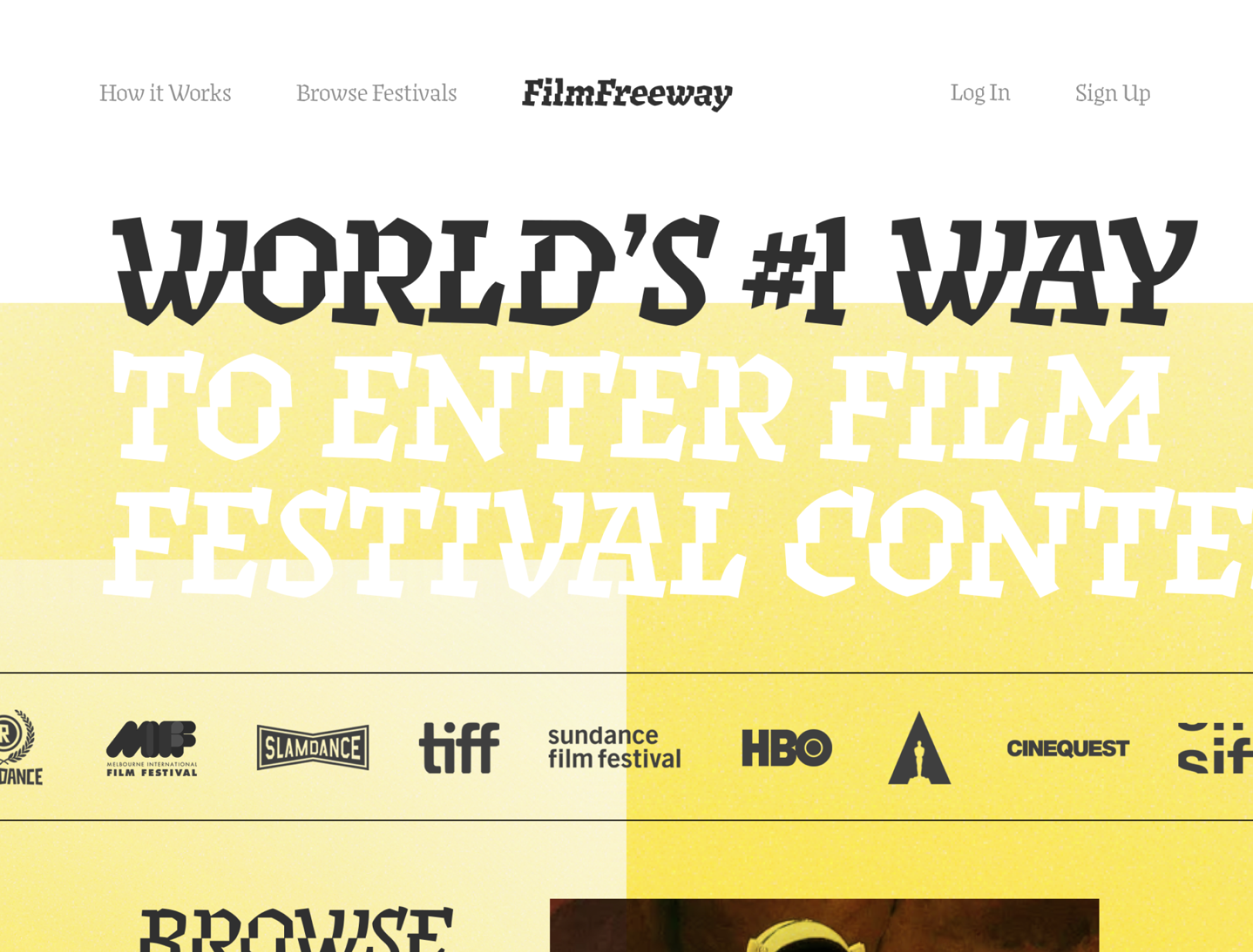 FilmFreeway branding design illustration minimal ui user experience user interaction user interface ux web