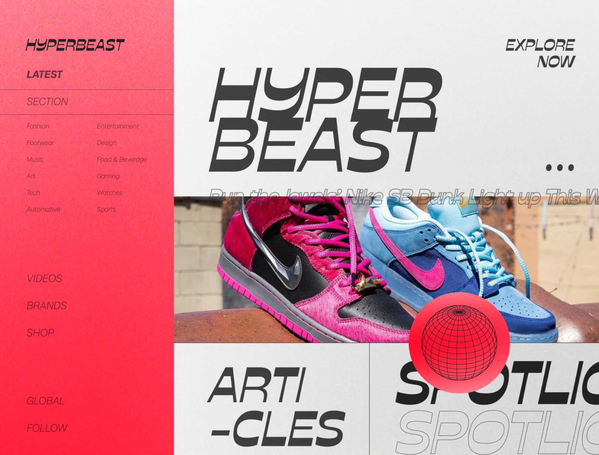 Hyperbeast branding design illustration minimal ui user experience user interaction user interface ux web