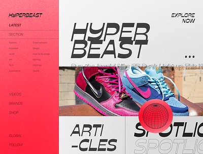 Hyperbeast branding design illustration minimal ui user experience user interaction user interface ux web