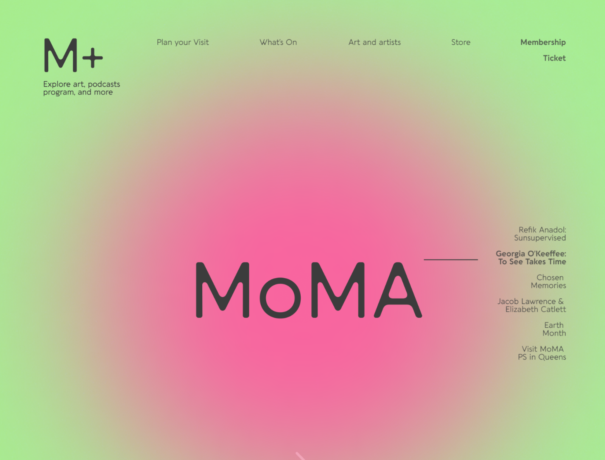 MoMA branding design illustration minimal ui user experience user interaction user interface ux web