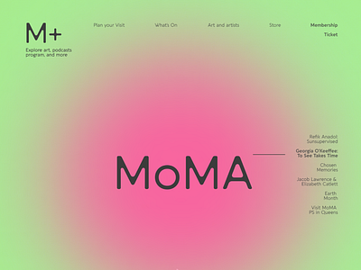 MoMA branding design illustration minimal ui user experience user interaction user interface ux web