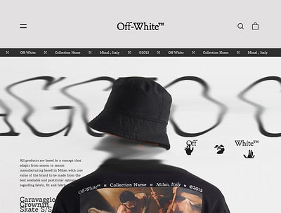 Off-White Concept branding design illustration minimal ui user experience user interaction user interface ux web
