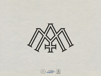 Matthew Alvarado Monogram brand design brand identity branding branding design cross hand drawn handdrawn identity design logo logo design luxury minimal minimalist logo minimalistic monogram monogram logo retro simple vintage visual identity