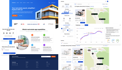 Chat.Home is a real estate app with a price prediction model graphic design landing landing page map onboarding predictions real estate real estate properies ui ux