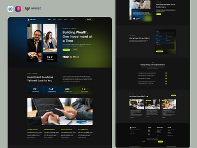 FinGrow – Finance & Investment Elementor Template branding design elementor template graphic design ui web design