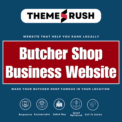 Butcher Shop Business WordPress Website Design Template butcher website website design website templates