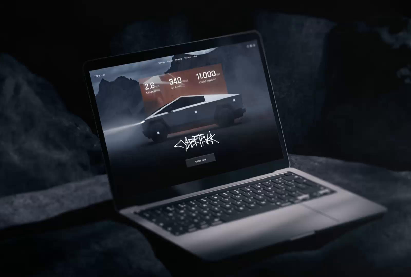 Tesla Cybertruck website concept by Giovanni Mingo® for Orizon: UI/UX ...