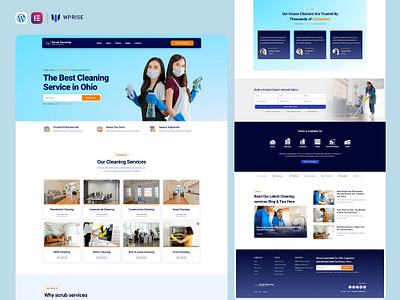 Scrub – Cleaning Services Company Elementor Template branding cleaning cleaning business cleaning company cleaning company website cleaning landing page cleaning service cleaning service website cleaning services cleaning services website cleaning website commercial cleaning design elementor template graphic design house cleaning ui web design