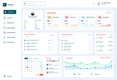 Healthcare Dashboard for Patient Monitoring animation animation cards branding cards dashboard dashboard design design figma healthcare dashboard illustration medical deshboard motion graphics ui uiux user interface virtual health dashboard vital cards web dashboard