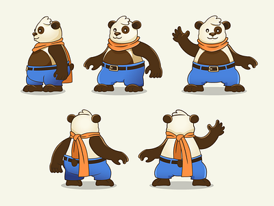 Terry Bear Character Design animation bear cartoon cartoon character design cartoon illustration character design character turnaround cute illustration design face expression