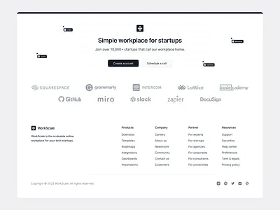 Landing Page Footer Section cta cta section footer footer design footer section landing page links ui design web design website