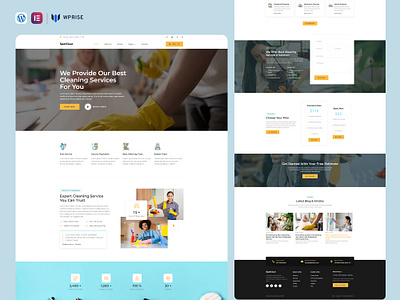 SpotClear – Cleaning Services Company Elementor Template branding cleaning cleaning business cleaning company cleaning company website cleaning landing page cleaning service cleaning service website cleaning services cleaning services website cleaning website commercial cleaning design elementor template graphic design house cleaning ui web design