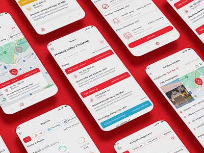 Accident, Emergency & Fire App accident app earth quake emergency emergency fire app flood incidents insurance ui kit