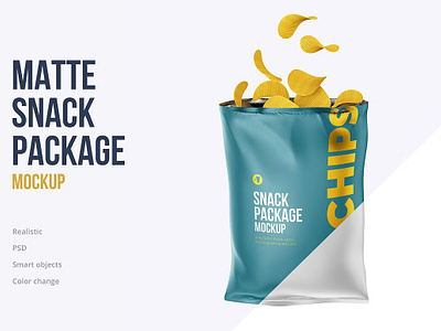 Snack Package Mockup With Chips chips grooved lays metallic mock mockup open snack open snack package package packaging potato matte potato chips quality realistic sureal realistic mockup riffled chips silver snack snack package mockup with chips up
