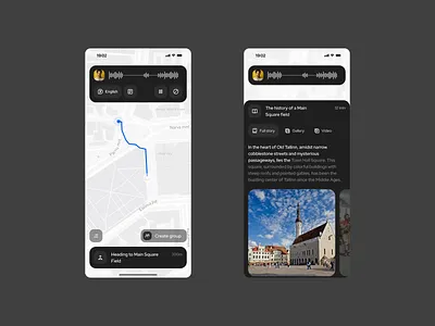 Stepsteg Process View ai maps minimal mobile app process product design simple tour ui ux