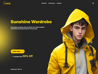 Raincoat / Hoodie - Sunshine Wardrobe - web design artwork branding creator designing graphic design hoodie raincoat ui design website design