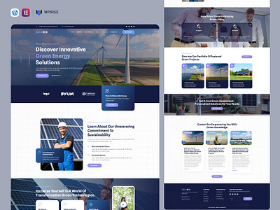 Solarix – Solar & Renewable Energy Elementor Template branding design elementor template graphic design green energy website renewable energy solar web design solar website solar website template ui web design