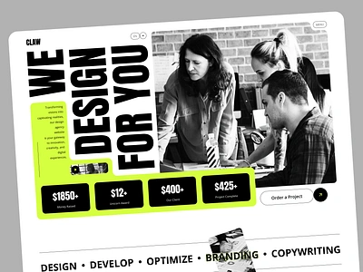 Design Agency Website agency agency website bold clean ui company page corporate website creative agency design agency website landing page layout design minimal portfolio uidesign uiux uxdesign web app web design web design service web ui website design