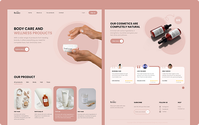 Beauty Product Landing Page beauty product beauty product landing page beautycare branding cosmetics e commerce landing page makeup product design ui uiux ux web design