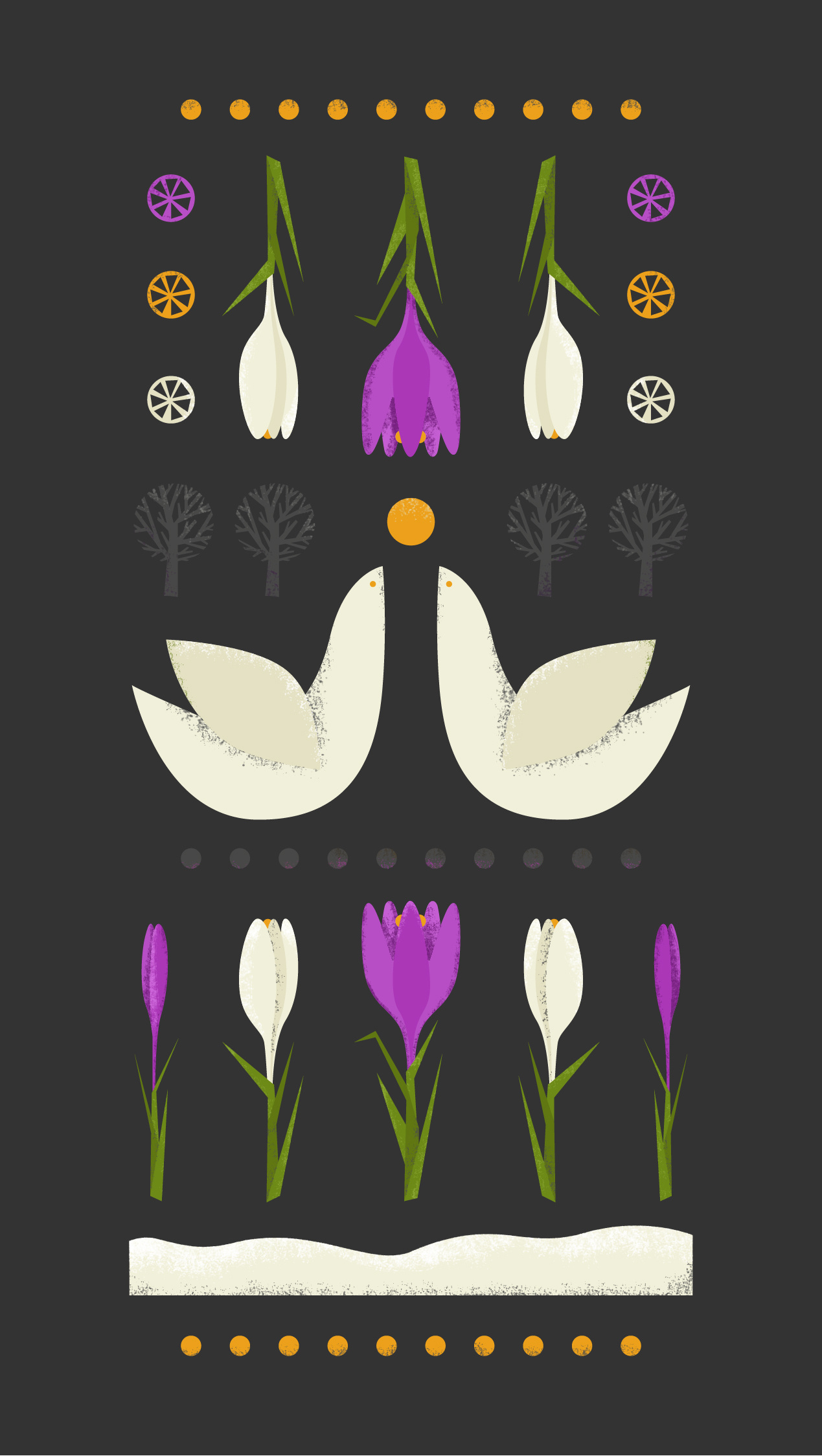 Spring illustration birds branding composition decoration decorative art design drawing floral flowers graphic design illustration logo nature ornamental pattern poster print saffron spring symmetry