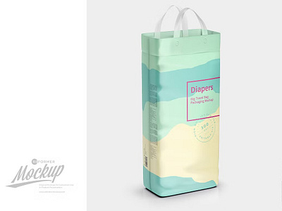 Travel Bag Diapers Packaging Mockup diaper diapers exclusive mockups huggies mock up mockup pack package pampers pants plastic psd template white wipes wrap wrapper