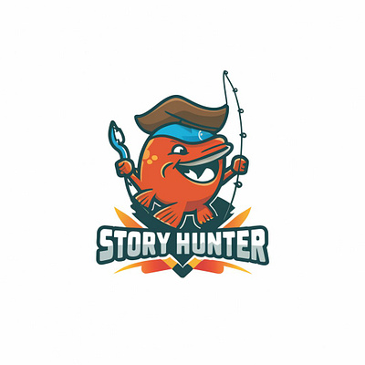 fishing logo design 3d branding fish logo fishing logo graphic design graphic designer hunter logo logo logo designer