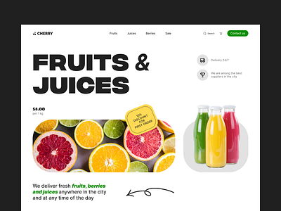 Cherry Website concept design figma interface product service ui ux web website