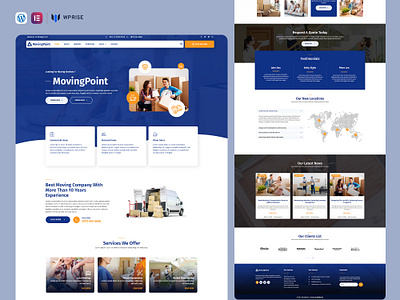 MovingPoint – Moving & Storage Company Elementor Template branding design elementor template graphic design home moving website moving moving company moving company website moving landing page moving services moving web design moving website relocation ui web design