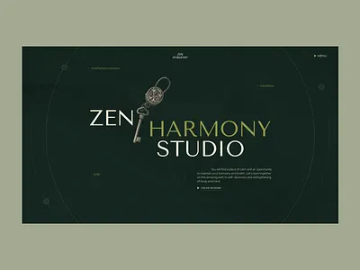 Website design for Yoga & Meditation studio creative design green landing landing page meditation metaphor monochrome pilates sport ui website yoga