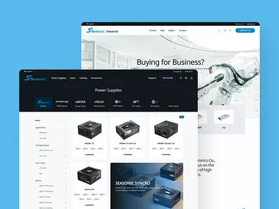 Seasonic business catalog design e commerce figma product card style ui ux