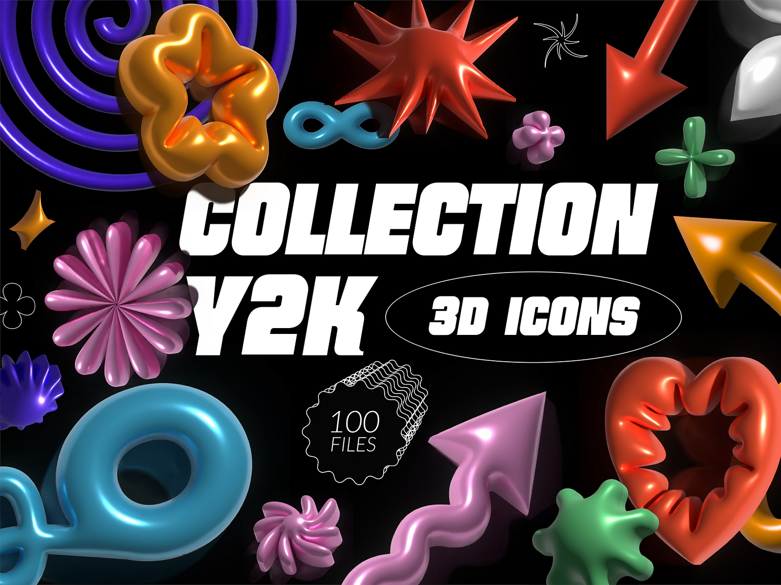 3D icons Y2k style by Oksana Shumytska on Dribbble